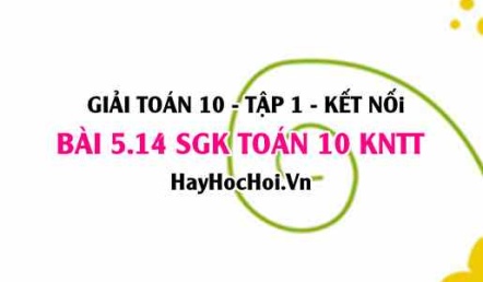 Bài 5.14 SGK Toán 10 tập 1 Kết nối tri thức